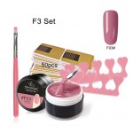 Kit pentru extensii unghii false cu Gel UV/ LED FRANCHESKA de 15 ml - FRA #F03 Camuflaj